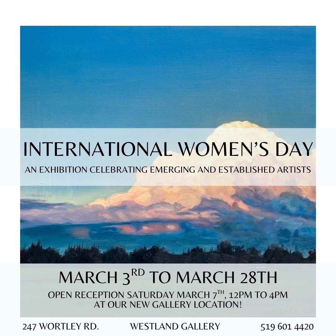 International Women's Day Exhibition; Image of a cumulus cloud with a blue sky in the background; March 3rd to March 28th