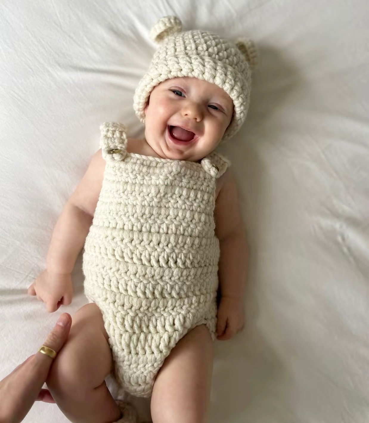A gorgeous little squish in his squishy merino romper set 🧸 

Hope you&rsquo;re all having the loveliest weekend ❤️