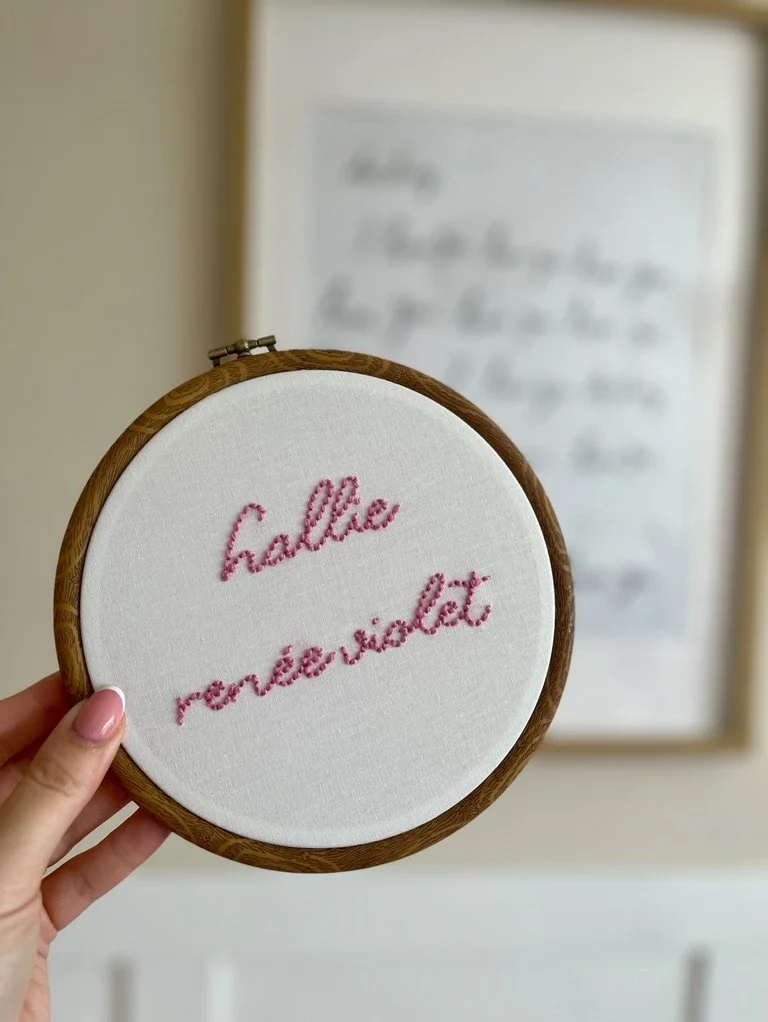 Personalised Baby Name Announcement Sign/Wall Hanging