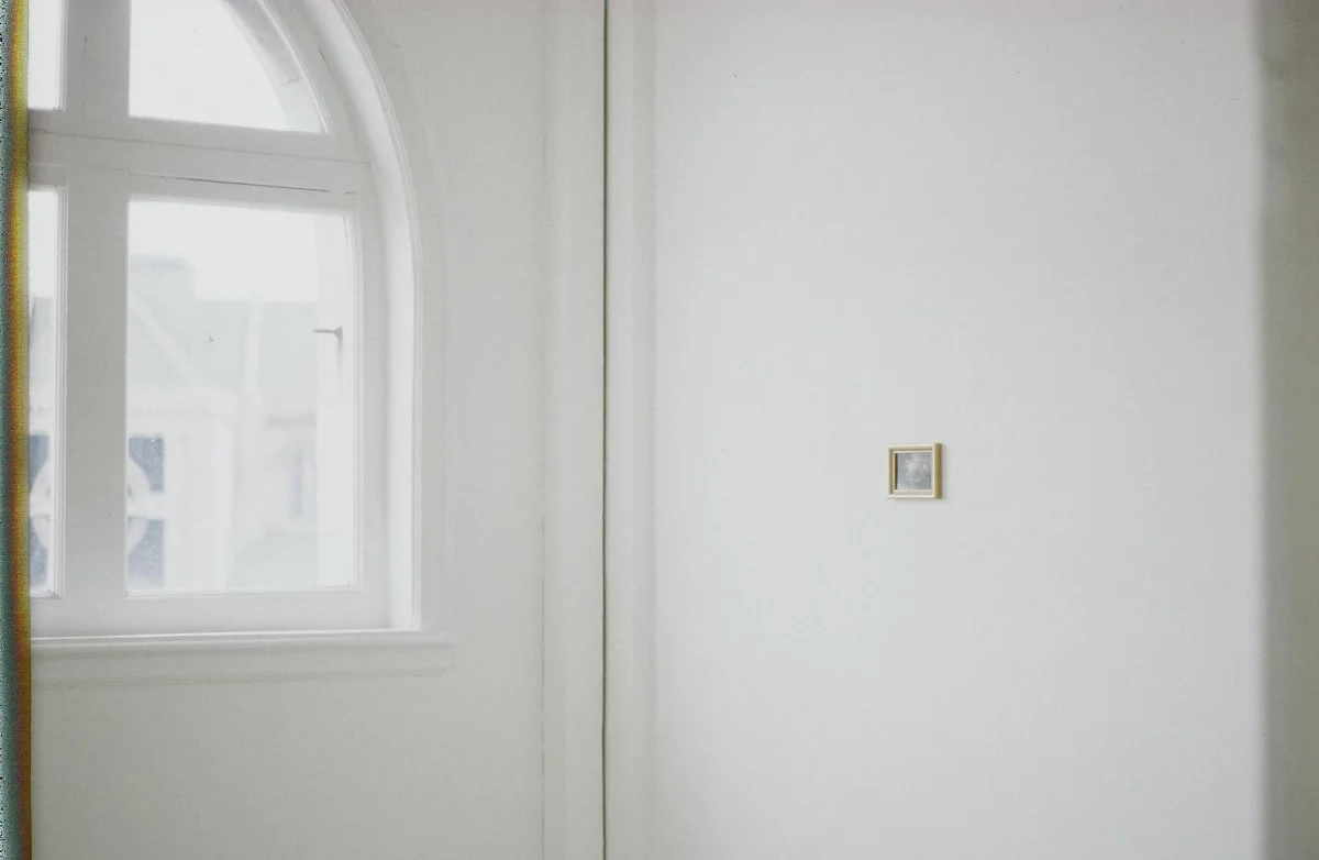  Re: Art, installation view,  1994, oil on printed commercial postcards , plastic frames 