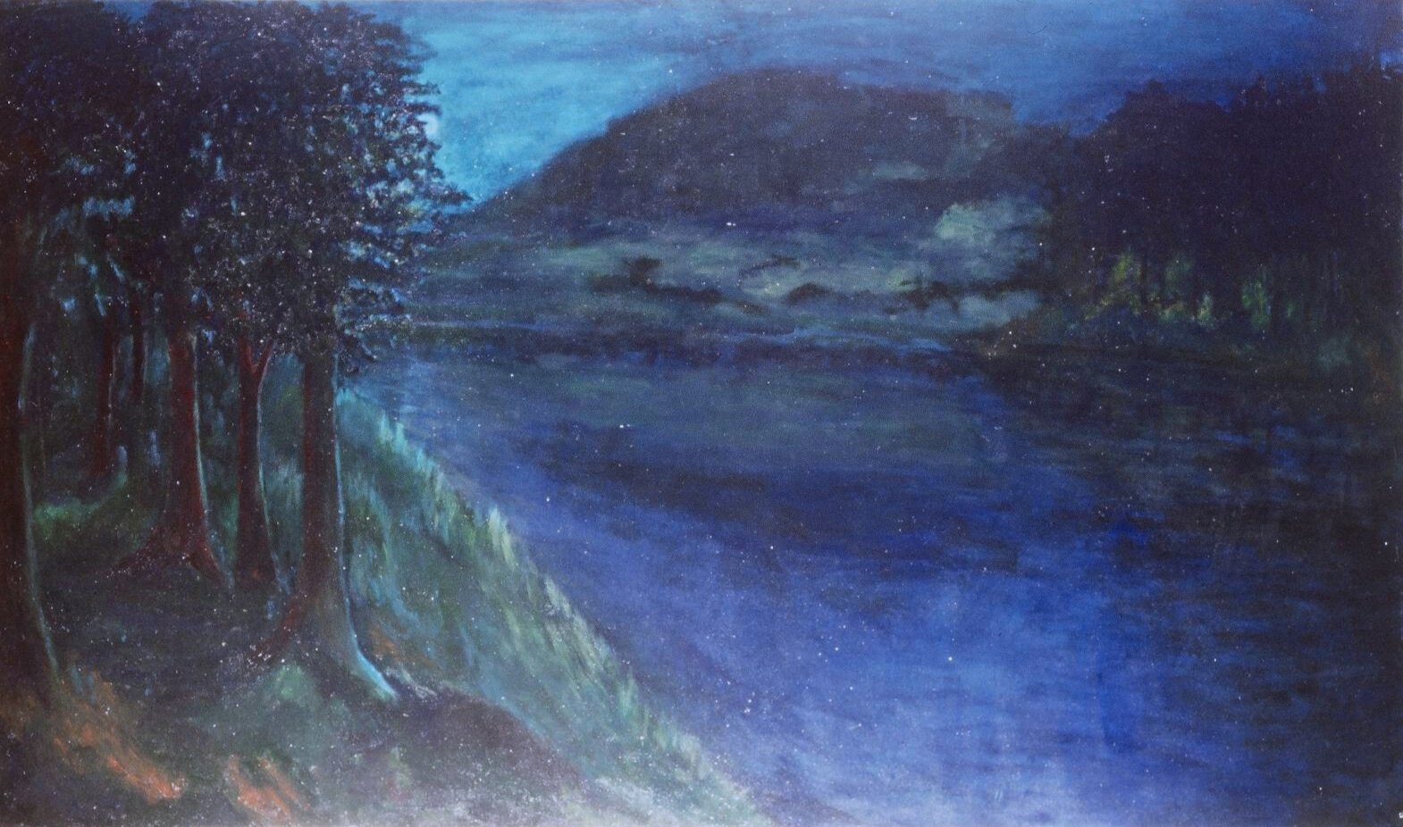  Blue landscape, 1992, oil on canvas, 147  x 244cm 
