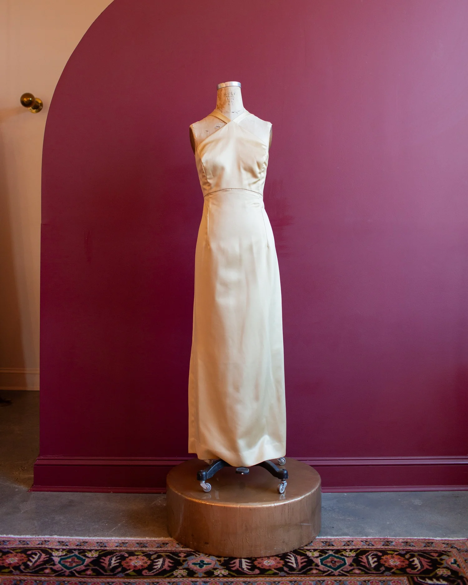 Vintage 90s Satin Halter Gown — The Sentimentalist