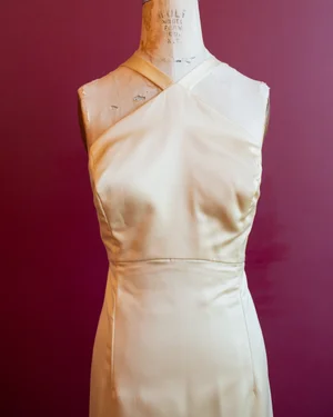 Vintage 90s Satin Halter Gown  The Sentimentalist