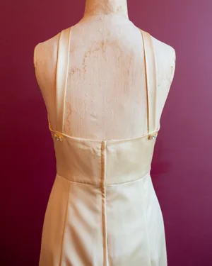 Vintage 90s Satin Halter Gown  The Sentimentalist