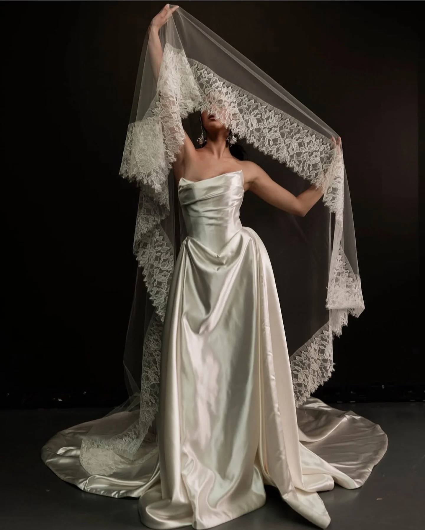 &ldquo;Satine&rdquo; is giving Winter wedding drama ~ in shop now and all seasons by @varca.studio 🌹 #satinweddingdress #asentimentalstyle