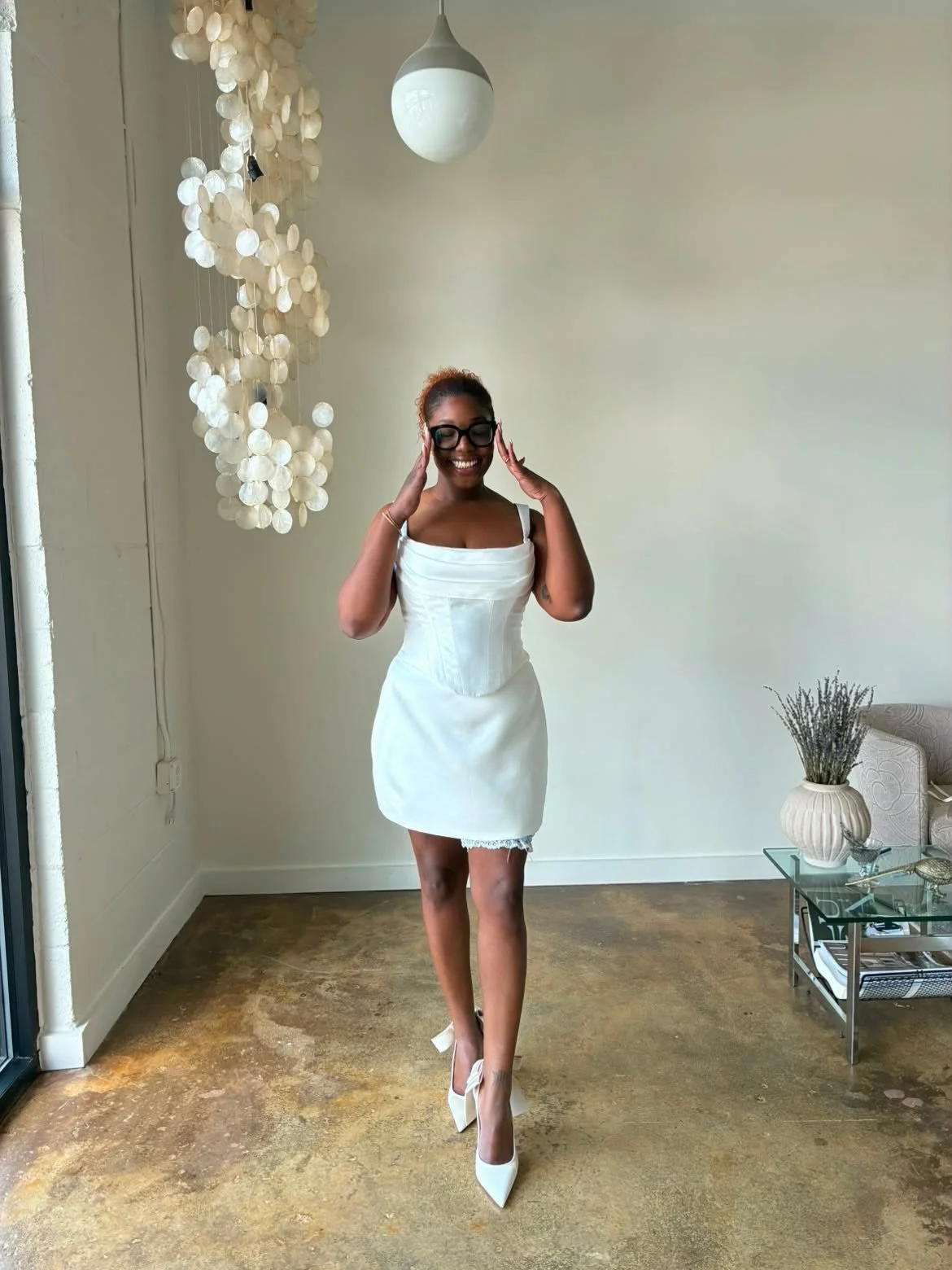 One sentimental bride. One sweet designer. Two incredible looks ~ #asentimentalbride wearing @rebeccaschoneveld_bridal in alterations at @whiteorchidbridal 🎀💞🎀