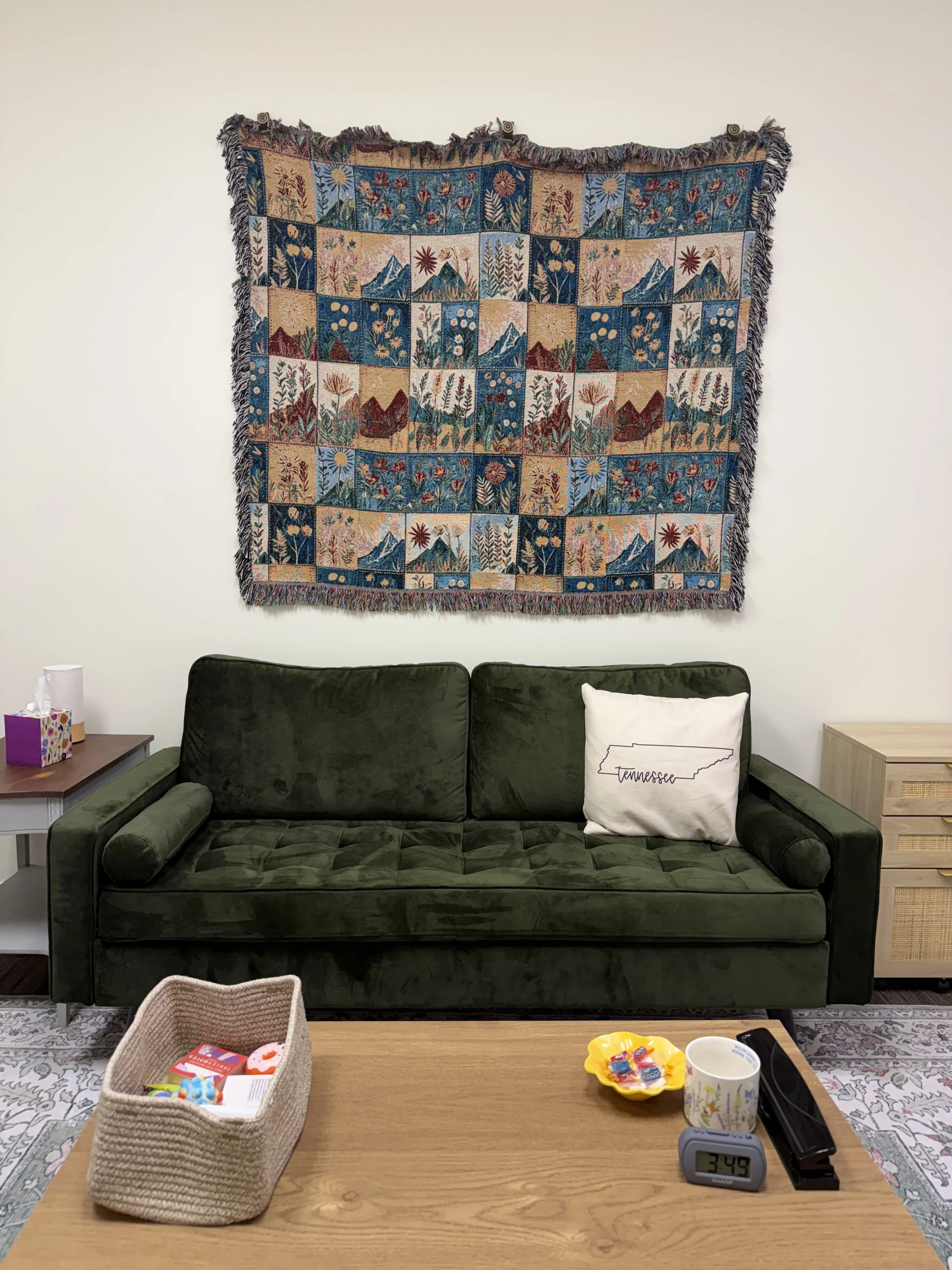 Our Downtown Chattanooga practice provides mental health services for children aged 4 and above, teenagers, adults, and couples. We also offer group therapy sessions, creating a safe and welcoming environment for all individuals.