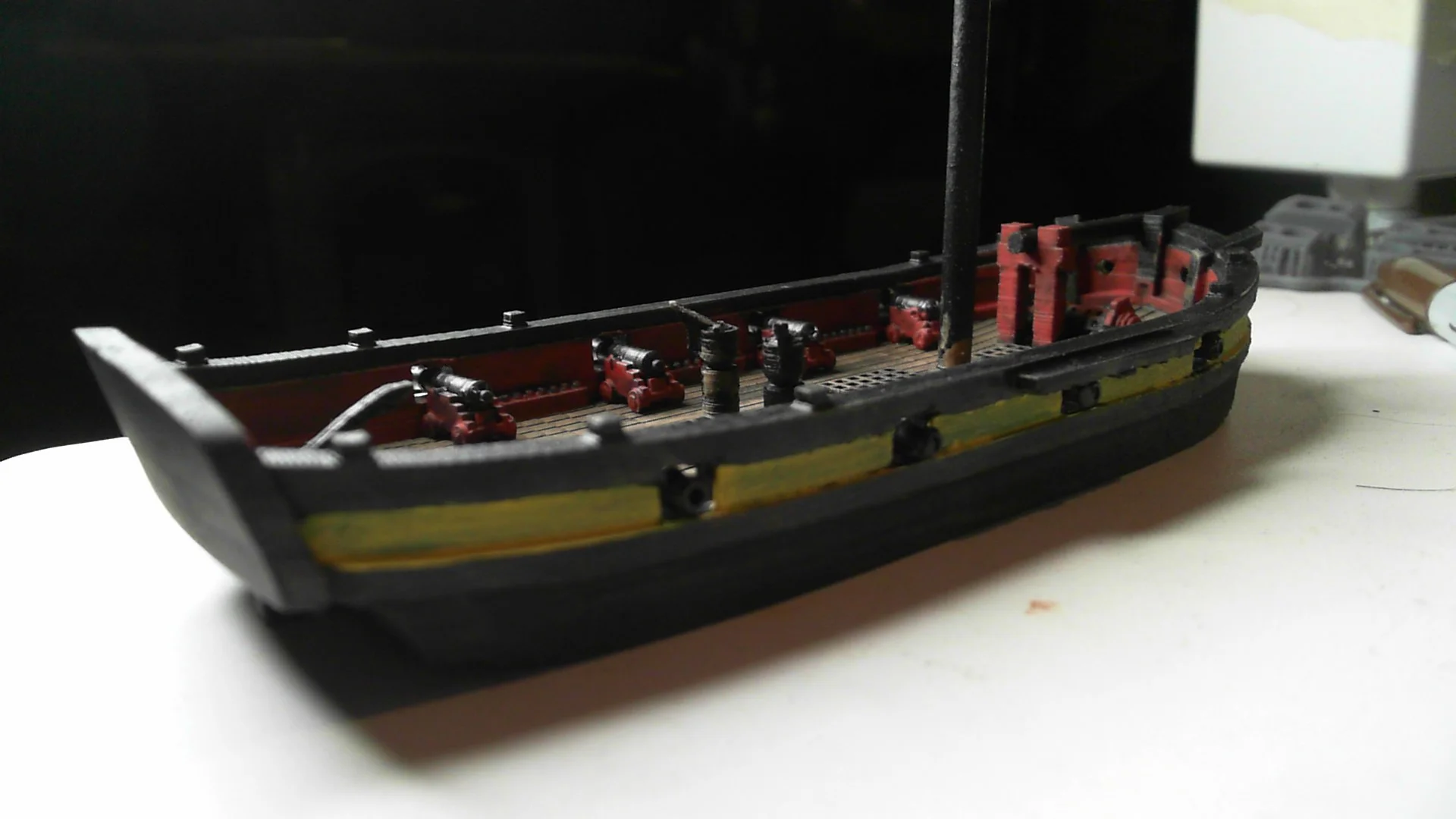 8-gun Flush Deck Cutter (After HM cutter Sherbourne) : Standard 15-20 MM scale 3D-printed gaming miniature kit