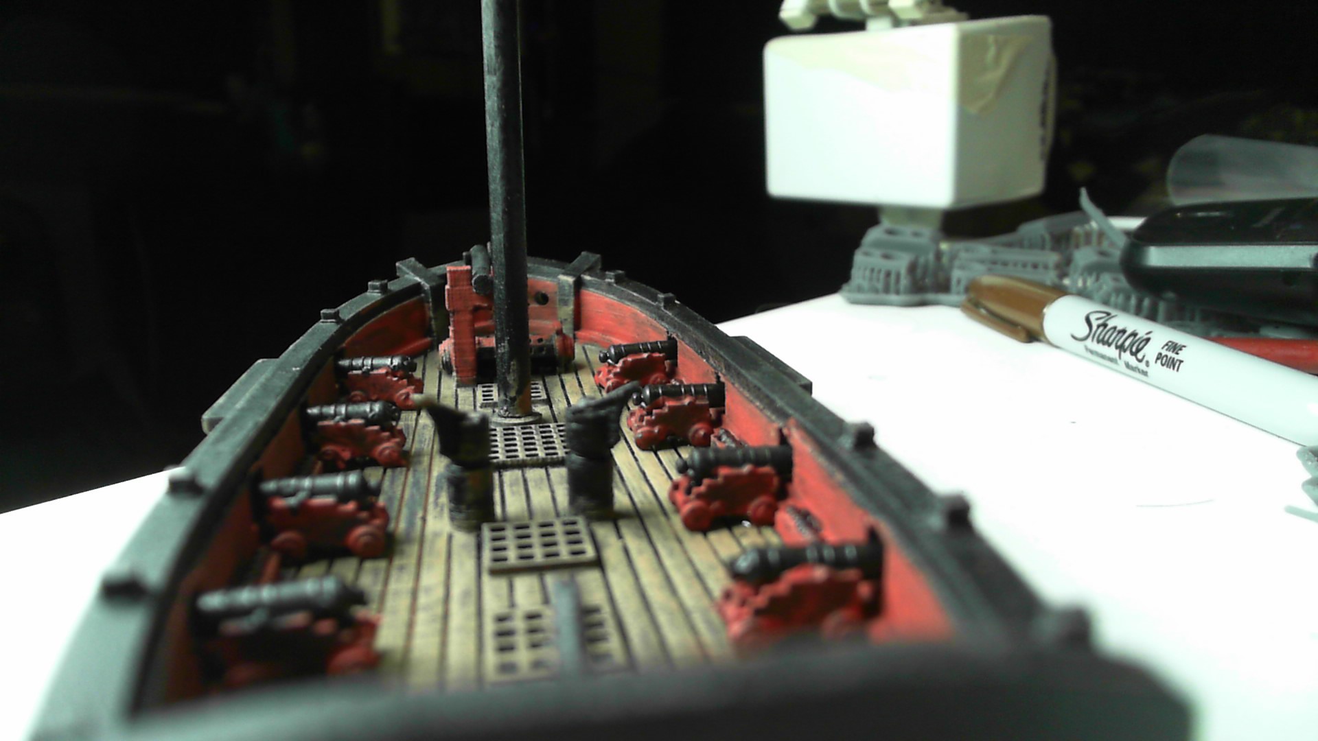 8-gun Flush Deck Cutter (After HM cutter Sherbourne) : Standard 15-20 MM scale 3D-printed gaming miniature kit