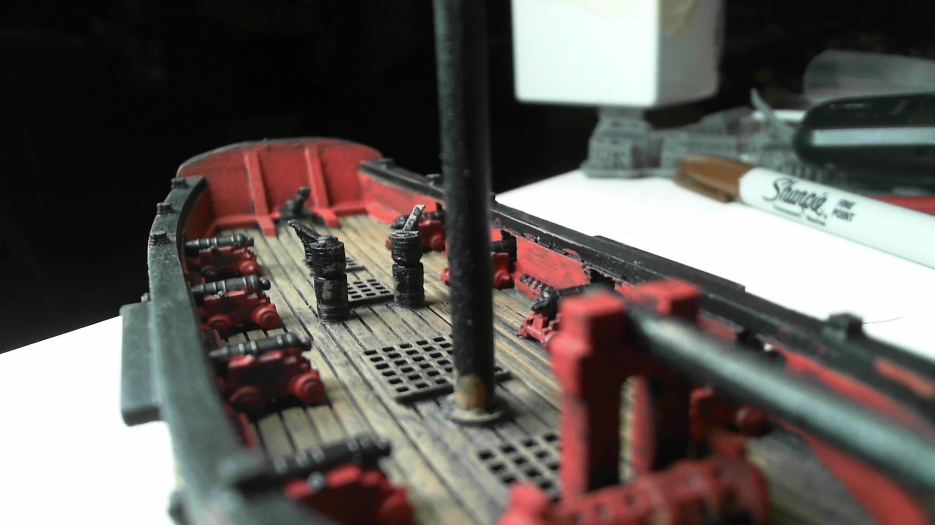 8-gun Flush Deck Cutter (After HM cutter Sherbourne) : Standard 15-20 MM scale 3D-printed gaming miniature kit