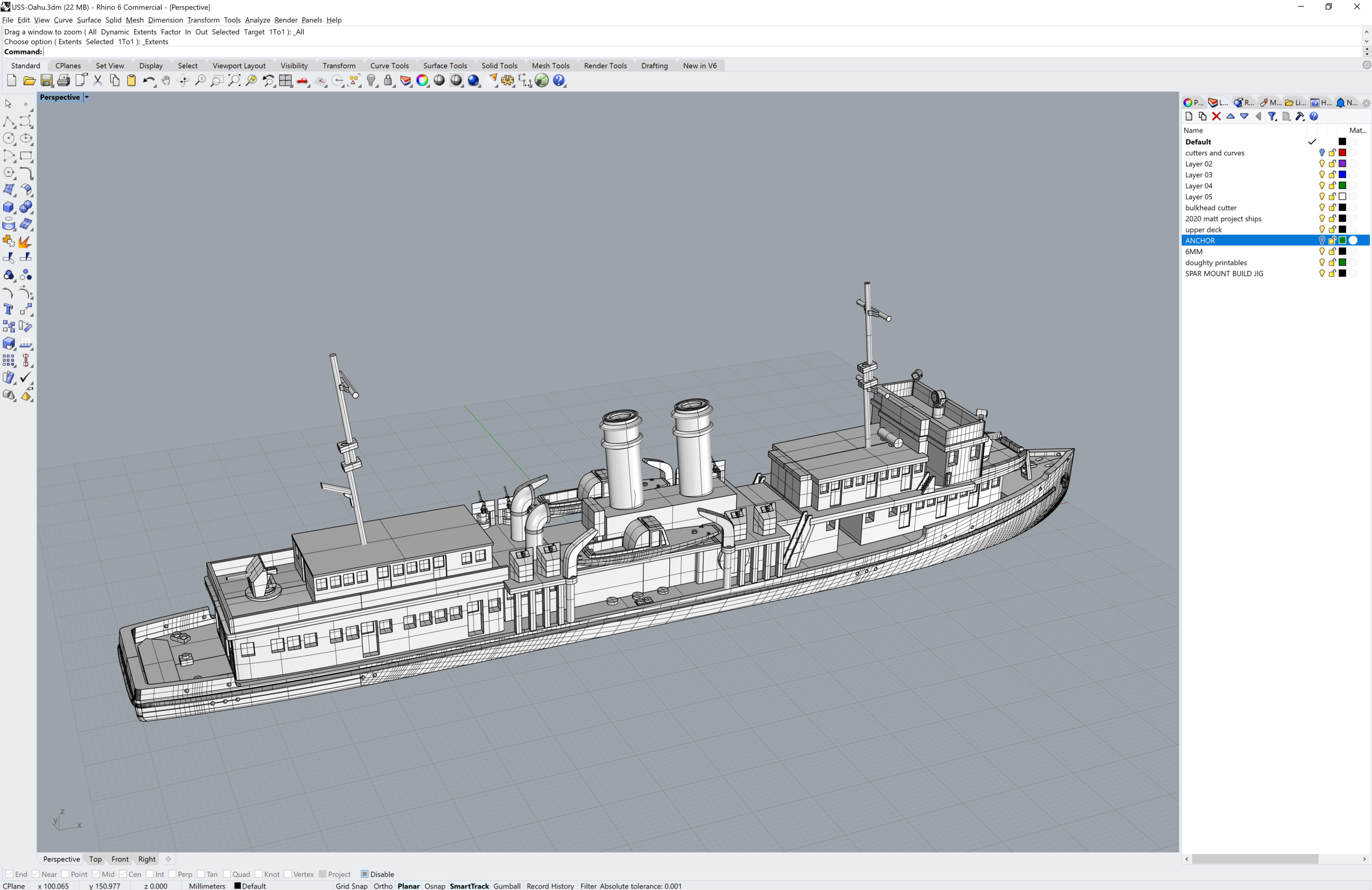US Navy Yangtze River patrol Gunboat (after USS Oahu and USS Panay ) – 1/300th 6MM scale