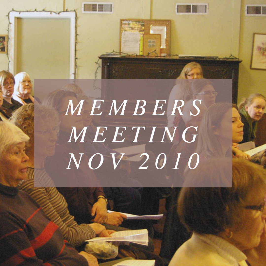 Members Meeting - Nov 27 2010