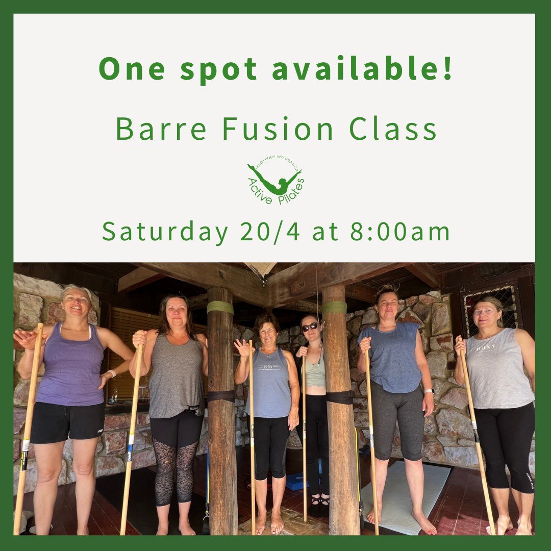 ✨ Rare vacancy! ✨

We currently have 1 spot available in this Saturday's Barre Fusion class! 😲

Our Barre Fusion classes are usually fully booked, so this is your chance to give Barre a try! 

This is a challenging class and we recommend it to clien