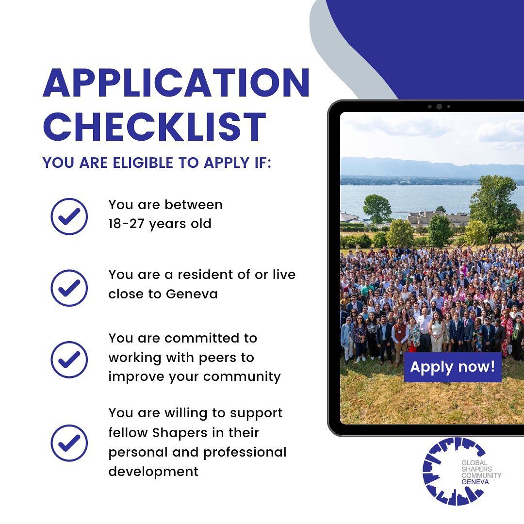 Are you eligible to apply to be part of the Global Shapers Geneva Hub?

✅ Check out this checklist!

📝 If you are, apply now and join our amazing team: Link in our Bio. 

We look forward to receiving your application 🚀🤩