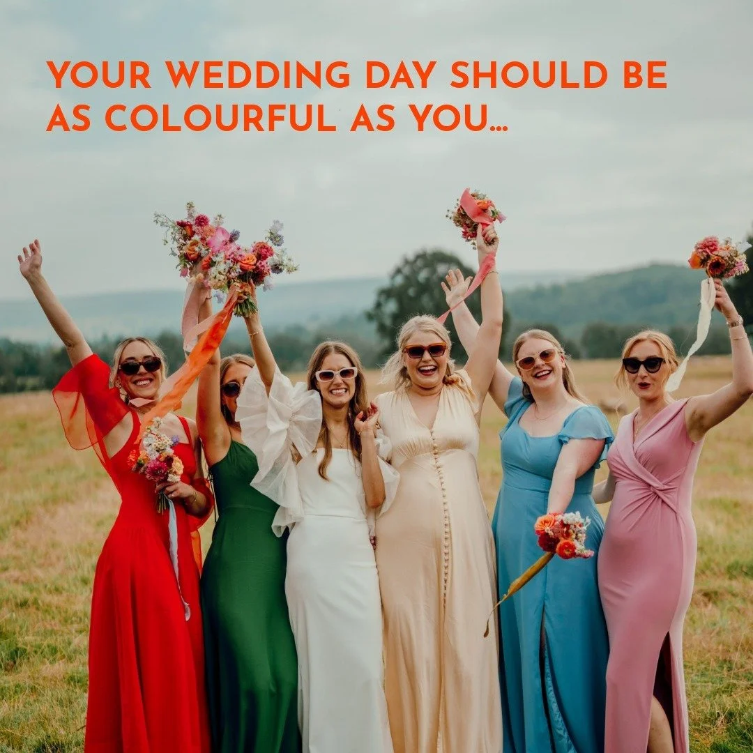 What if you chose colour for your florals? 
I have been so lucky the last few years to have creative brides who adore colour. And you know what? 
They don't need to be super bright, they can be the prettiest, most delicious pastels too.
Be brave - yo