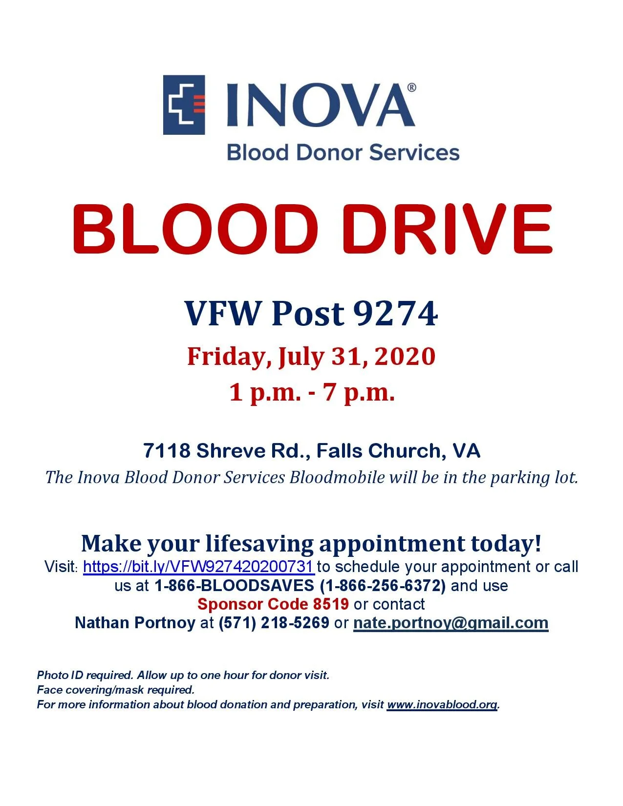 INOVA BLOOD DRIVE