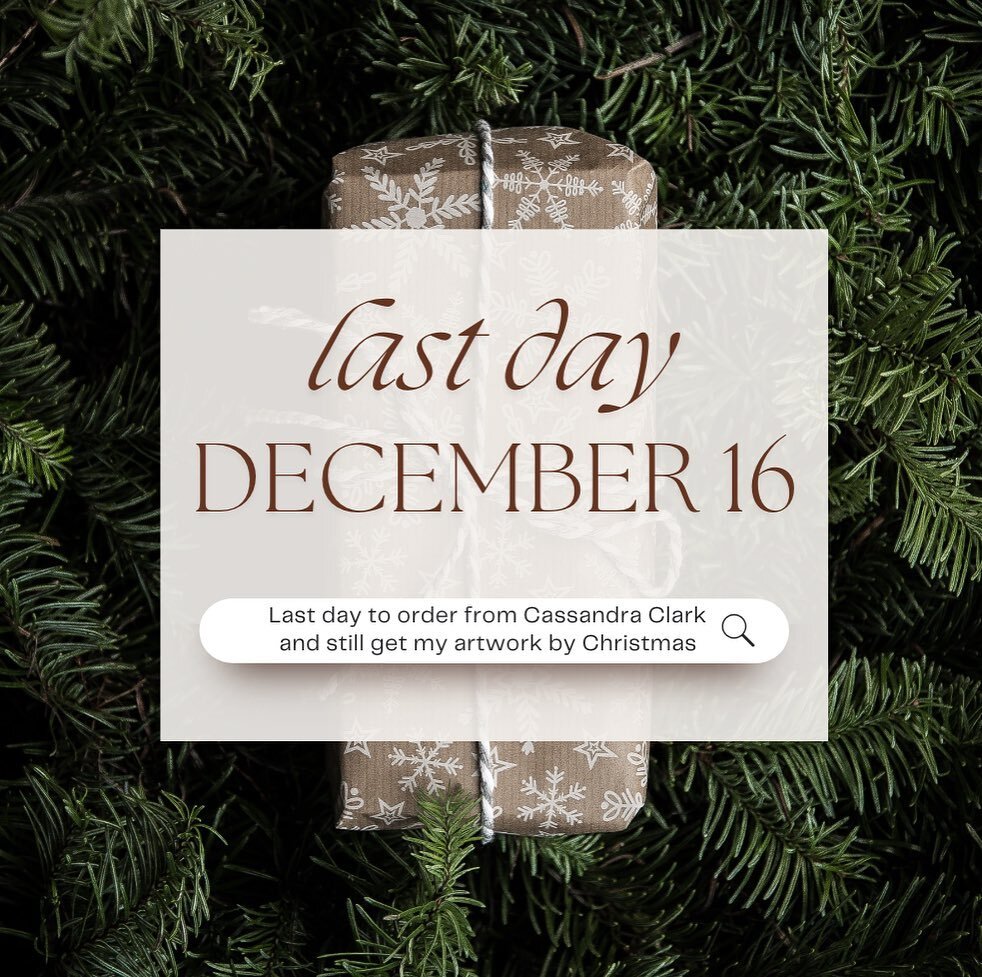 In case you were wondering, order for shipping in time for the holidays by this Friday! Shop closes by the end of Saturday through first week of January for observance of Advent. Merry Christmas!!! 🎁