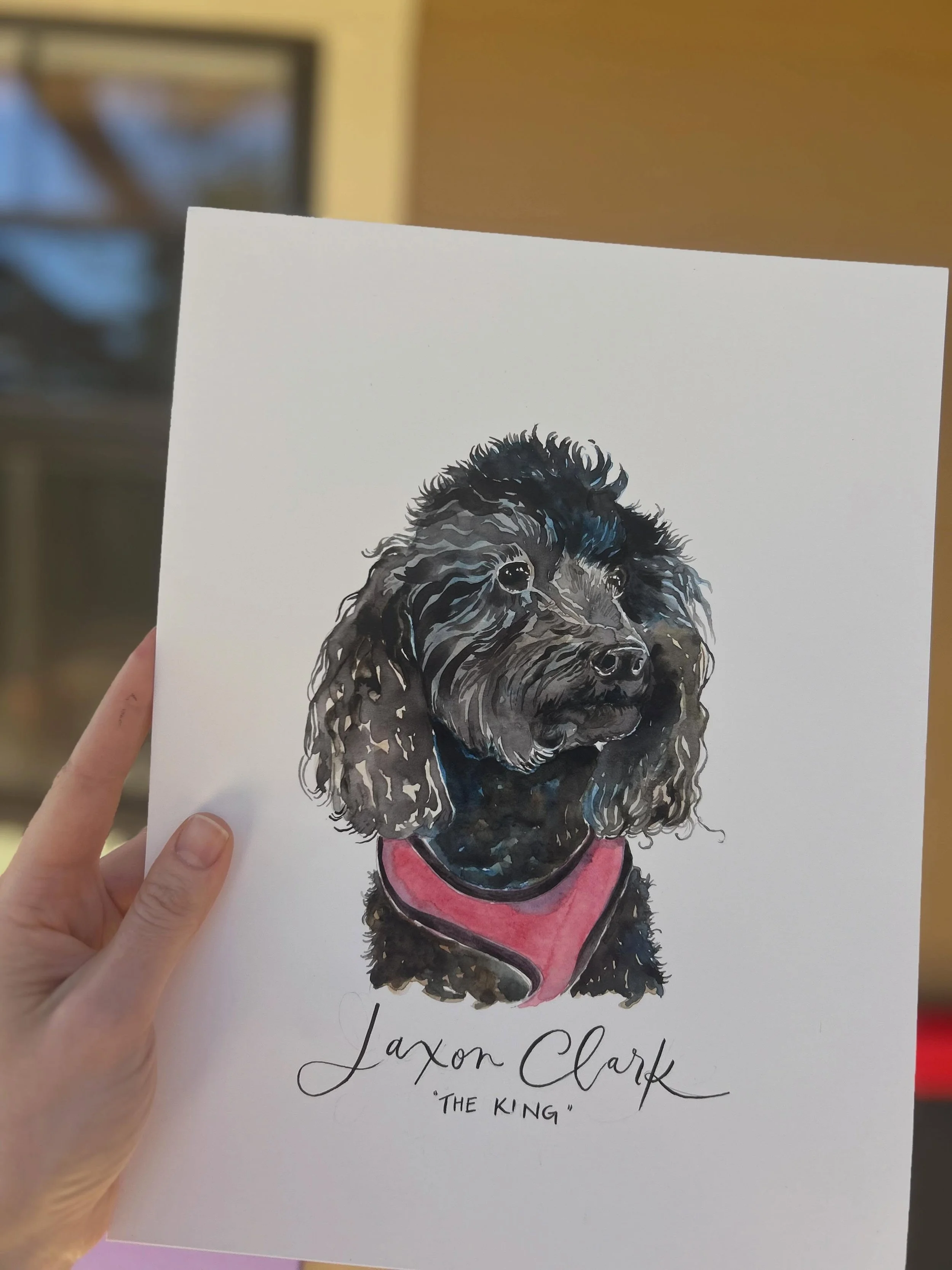 Here&rsquo;s another doggie for your feed! Complete with process photo and reference photo. 🐕🐩 

#watercolordogportrait #watercolordog #watercolorpainting