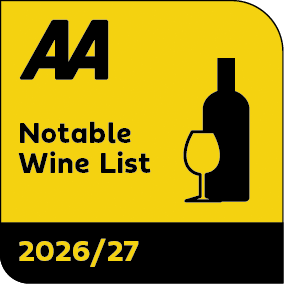 Notable Wine List award from the AA for the years 2026 and 2027