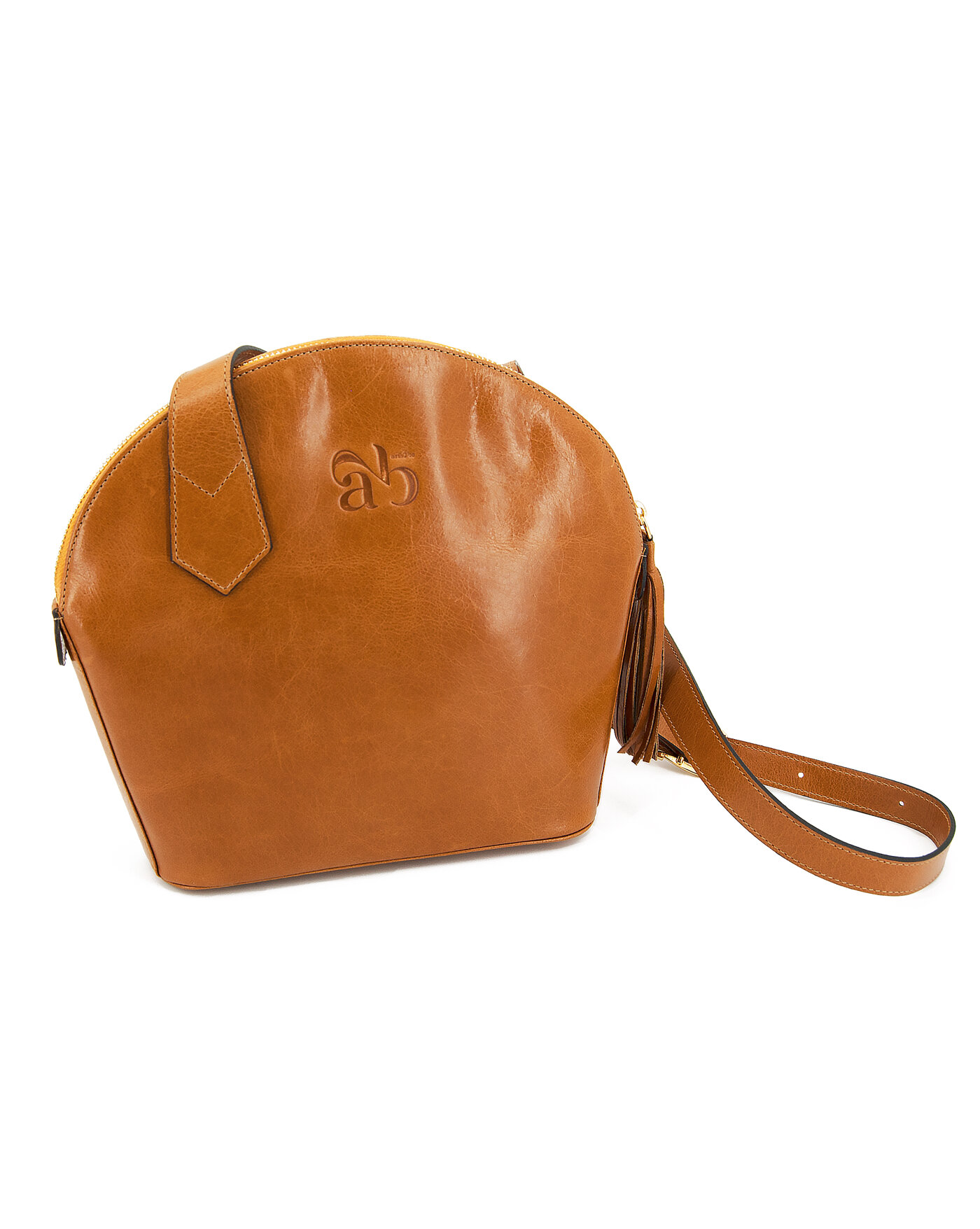 Sac Leila, oeuvre Isabelle Marchal, cuir brun