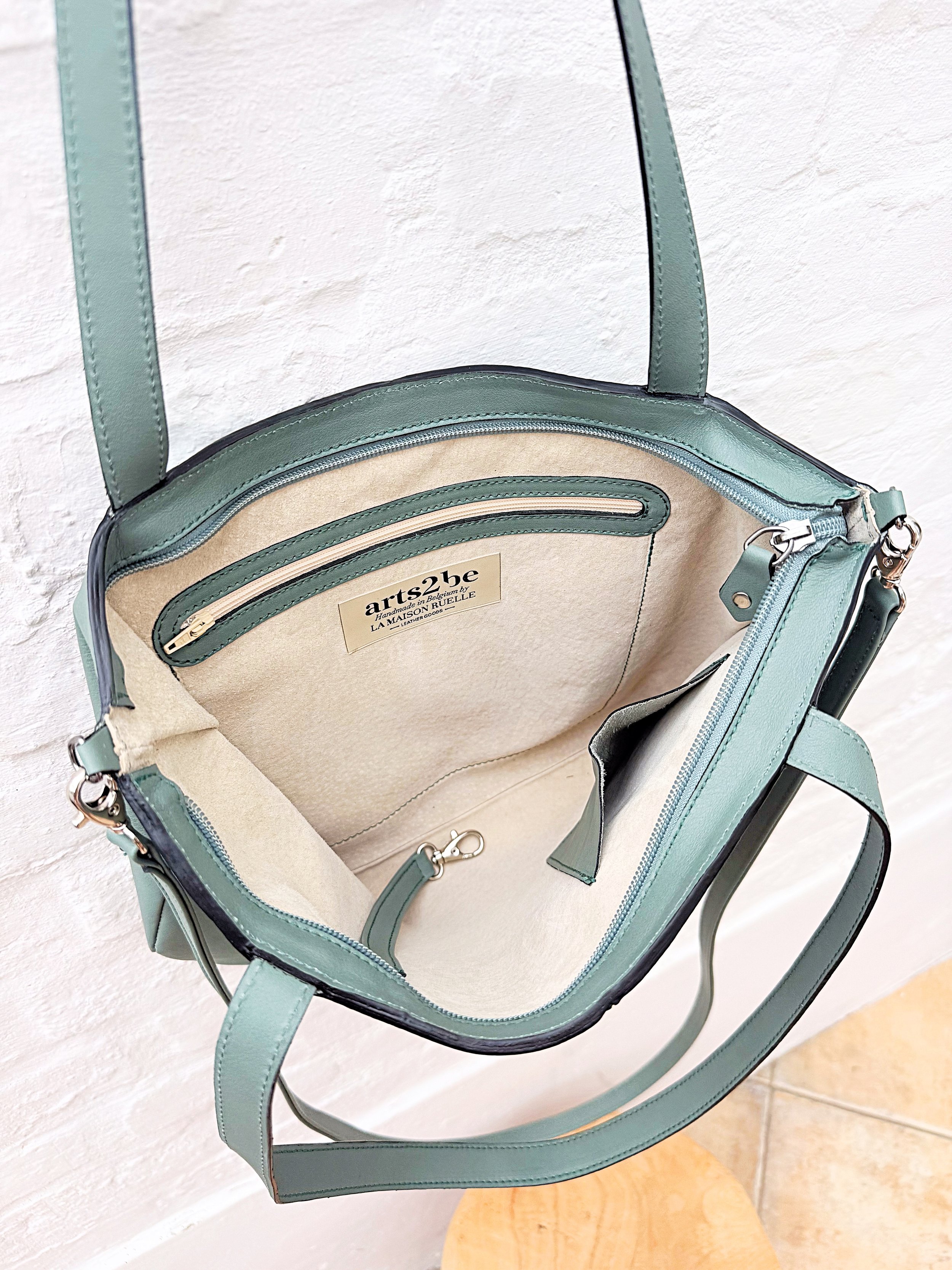 Sac Nina vert vue intérieure