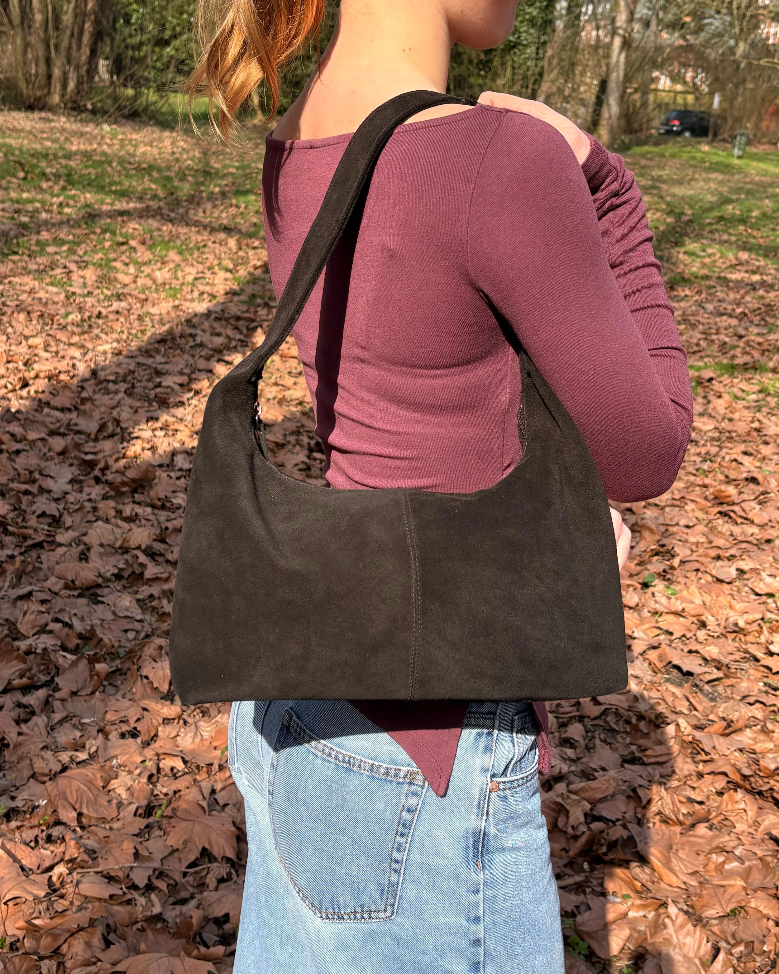 Sac Milla en daim Noir