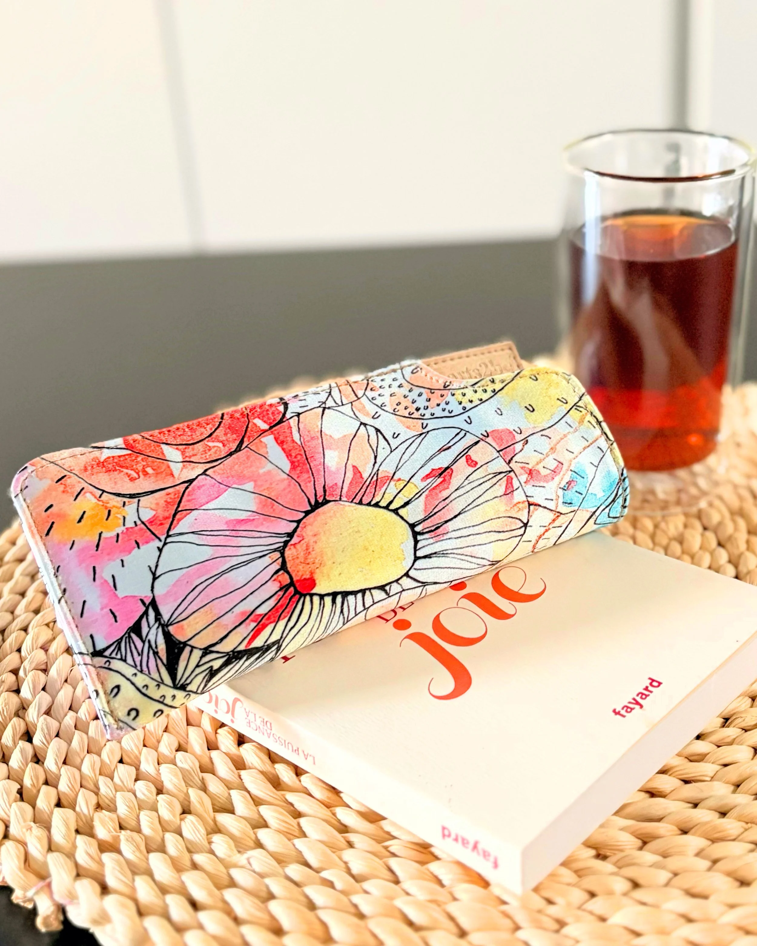 Etui lunettes daim beige, aline deworme