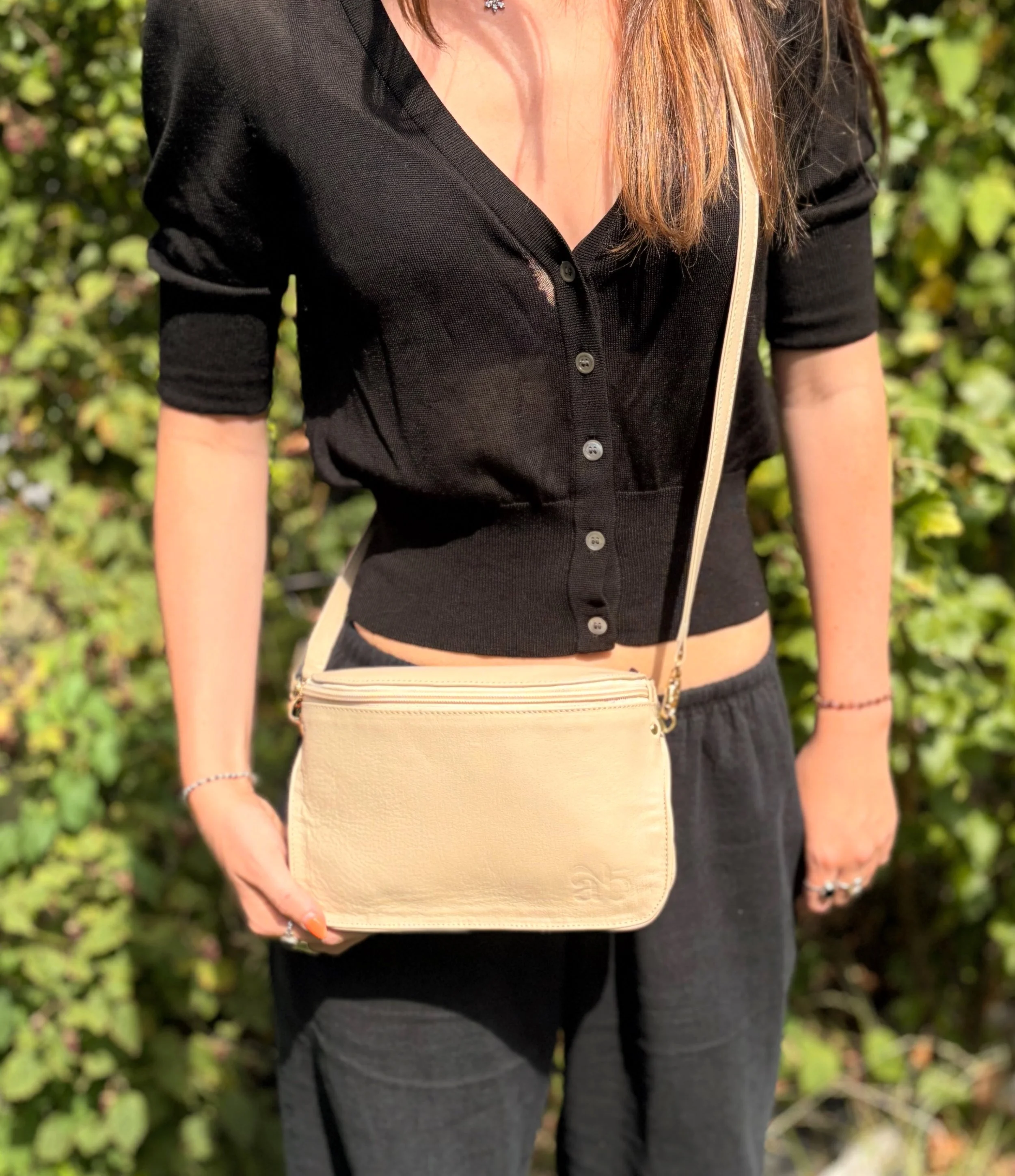 Sac Stéphanie cuir veau beige