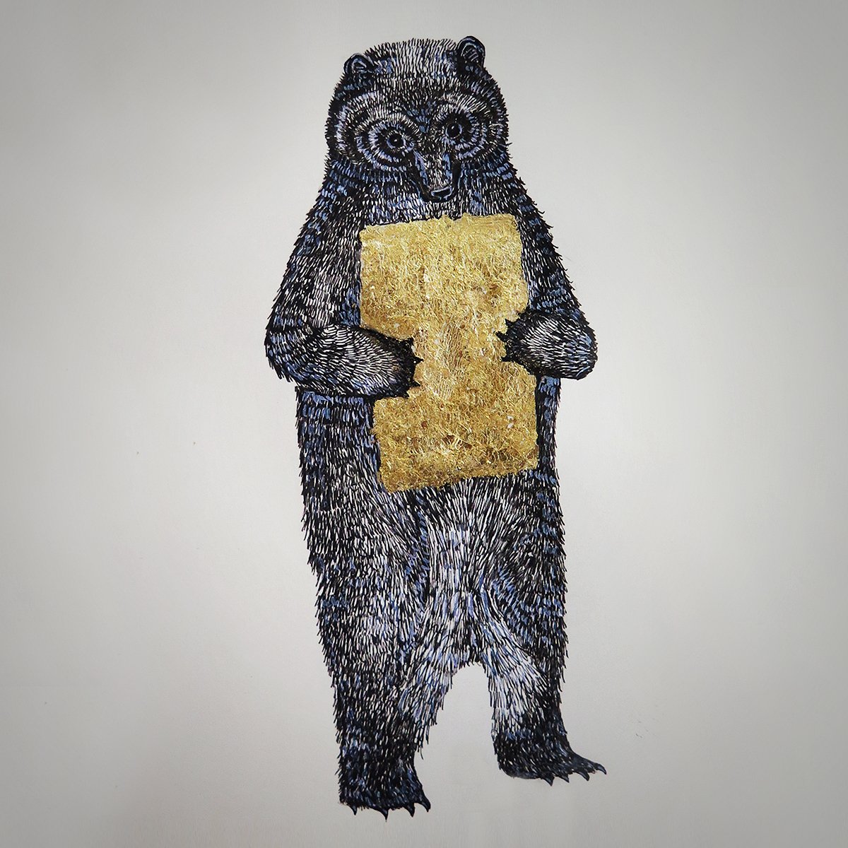  pen &amp; ink with gold leaf  from “Egress” solo exhibit at Stand4 Gallery 
