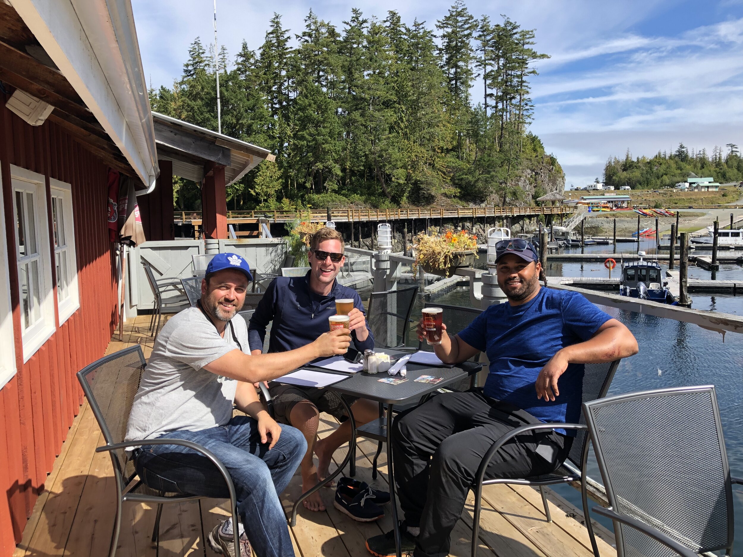  A well deserved pint in Telegraph Cove to cap the trip. 