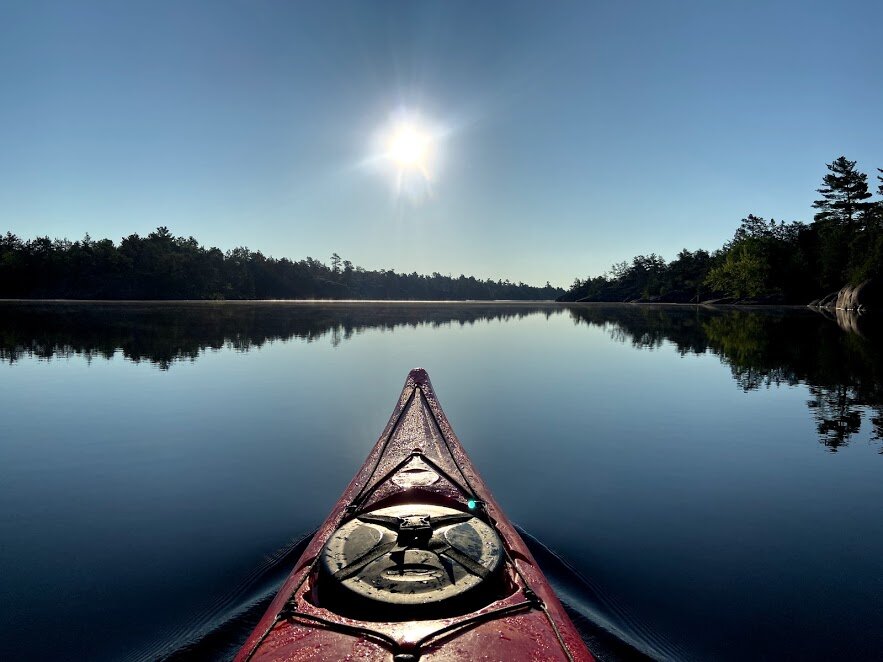  A glassy morning paddle. 