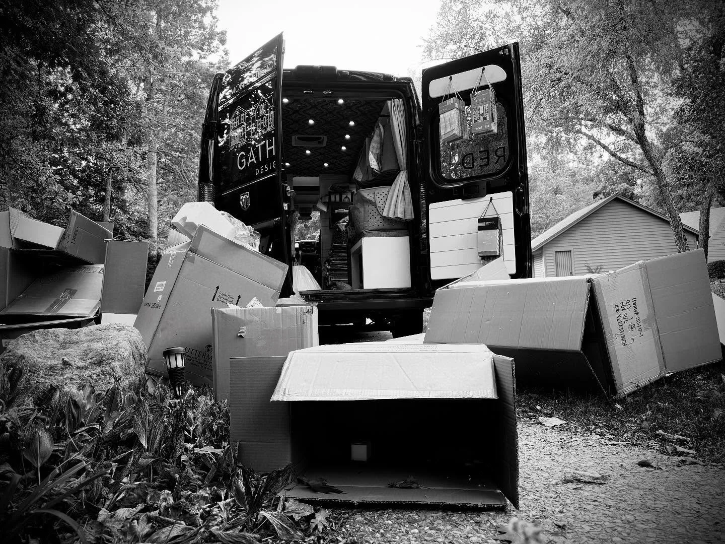 Glamorous part of the job!! Boxes, boxes sooo many boxes #installday #interiordesign @abbeyspringsgc