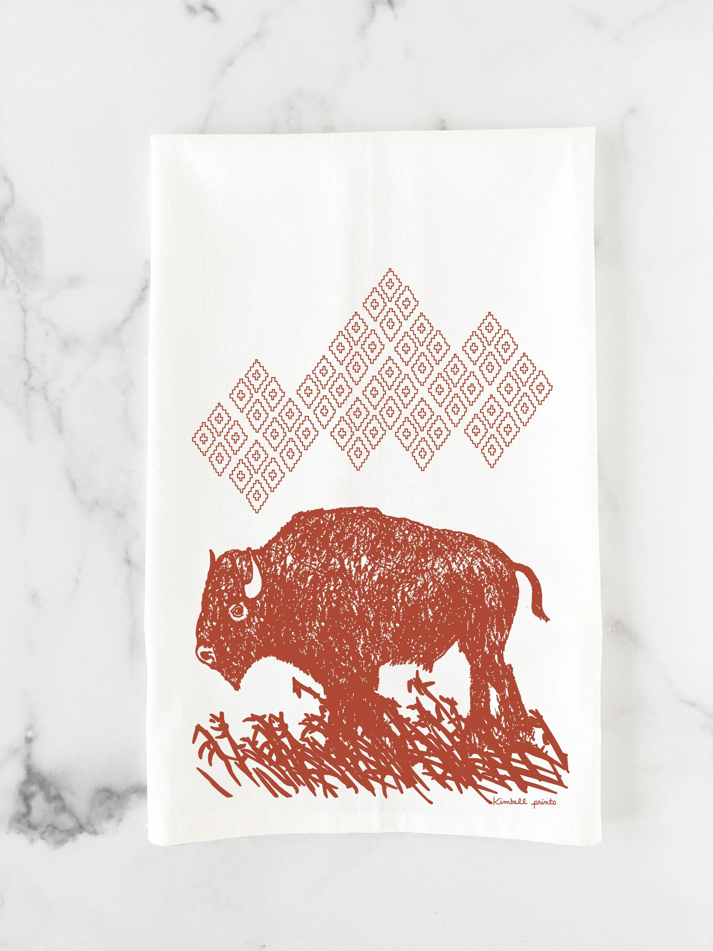 Bison Tea Towel