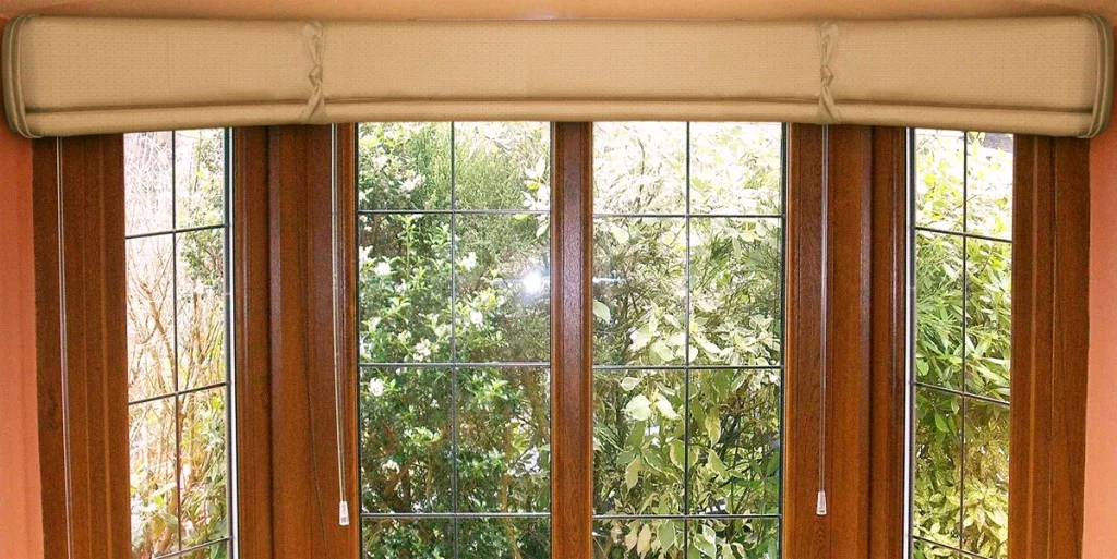 You can’t make make a mistake covering the Bay Cornice. Here the width of the fabric was cut too short. Not a problem, we just added and wrapped fabric at either end. W also added matching ties at the corners. Create your own style …. so easy.