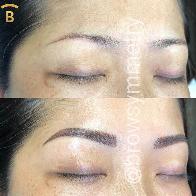 Combo brows (microblading + shading). 😍 
Both microblading and powder techniques are a 2 step procedure.  Minor adjustments to shape and color will be made during the touch up session, which takes place 4-12 weeks after the initial session. 
There a