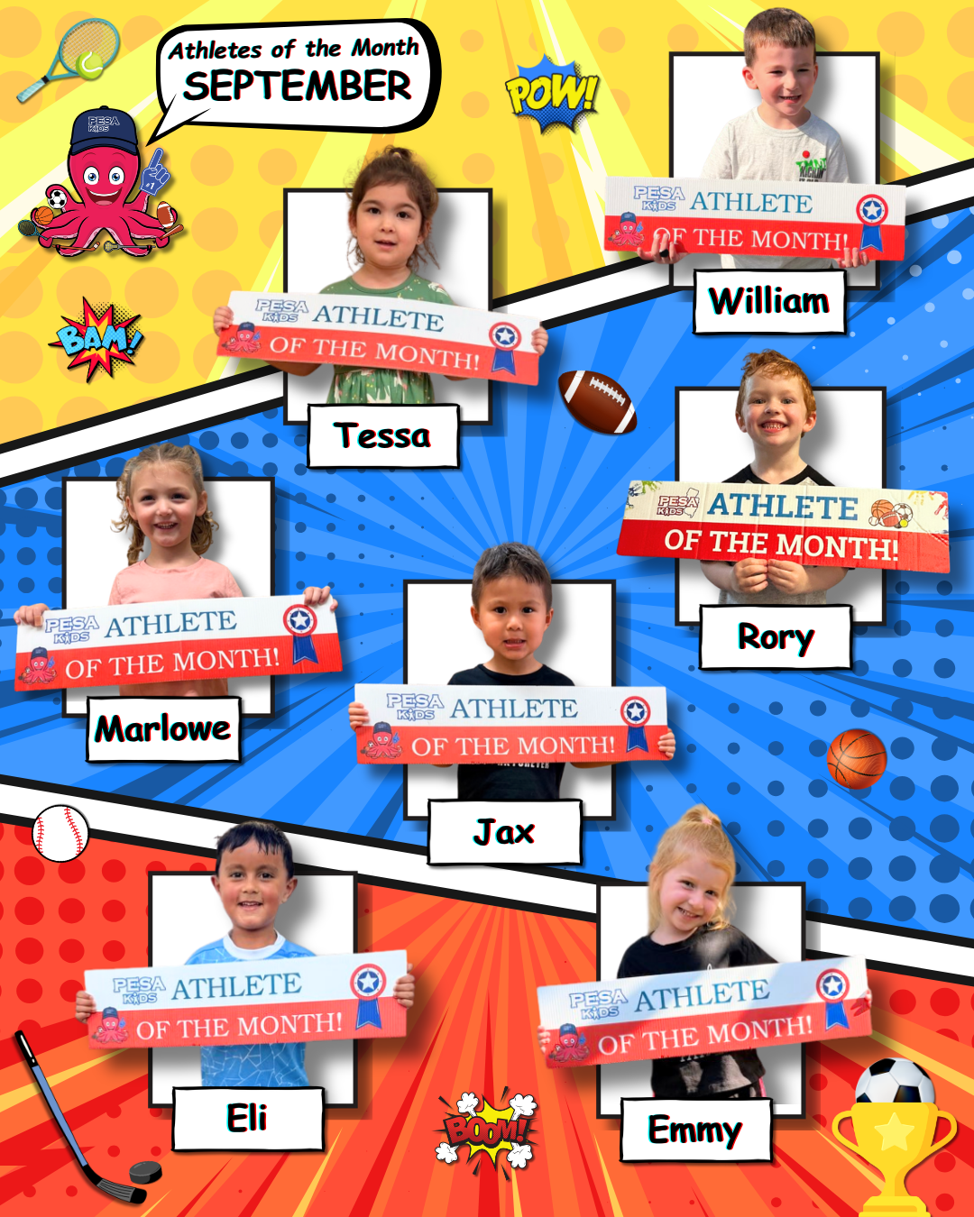 PESAKids Athletes of the Month - September 2026