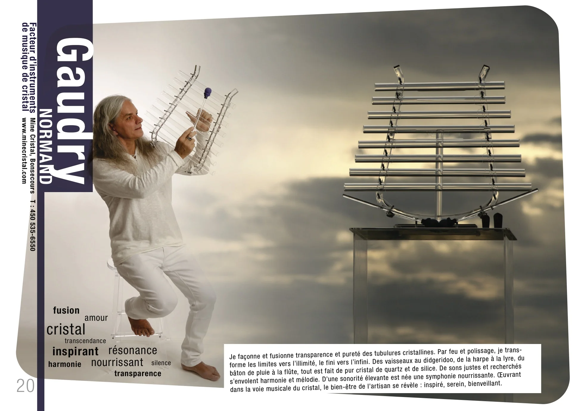 Gaudry Normand was presented in a brochure highlighting 14 artists. Val-St-François CDL, 2013.