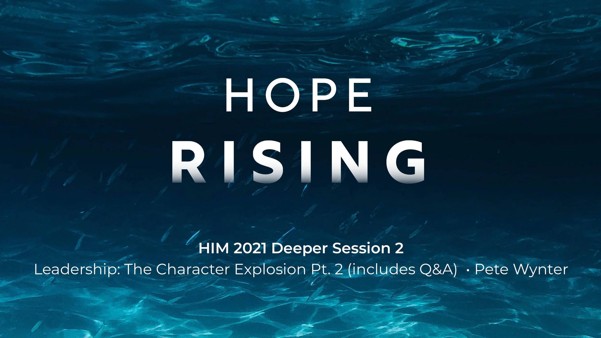 HIM 2021 Deeper Session: The Character Explosion Pt. 2 (includes Q&A)