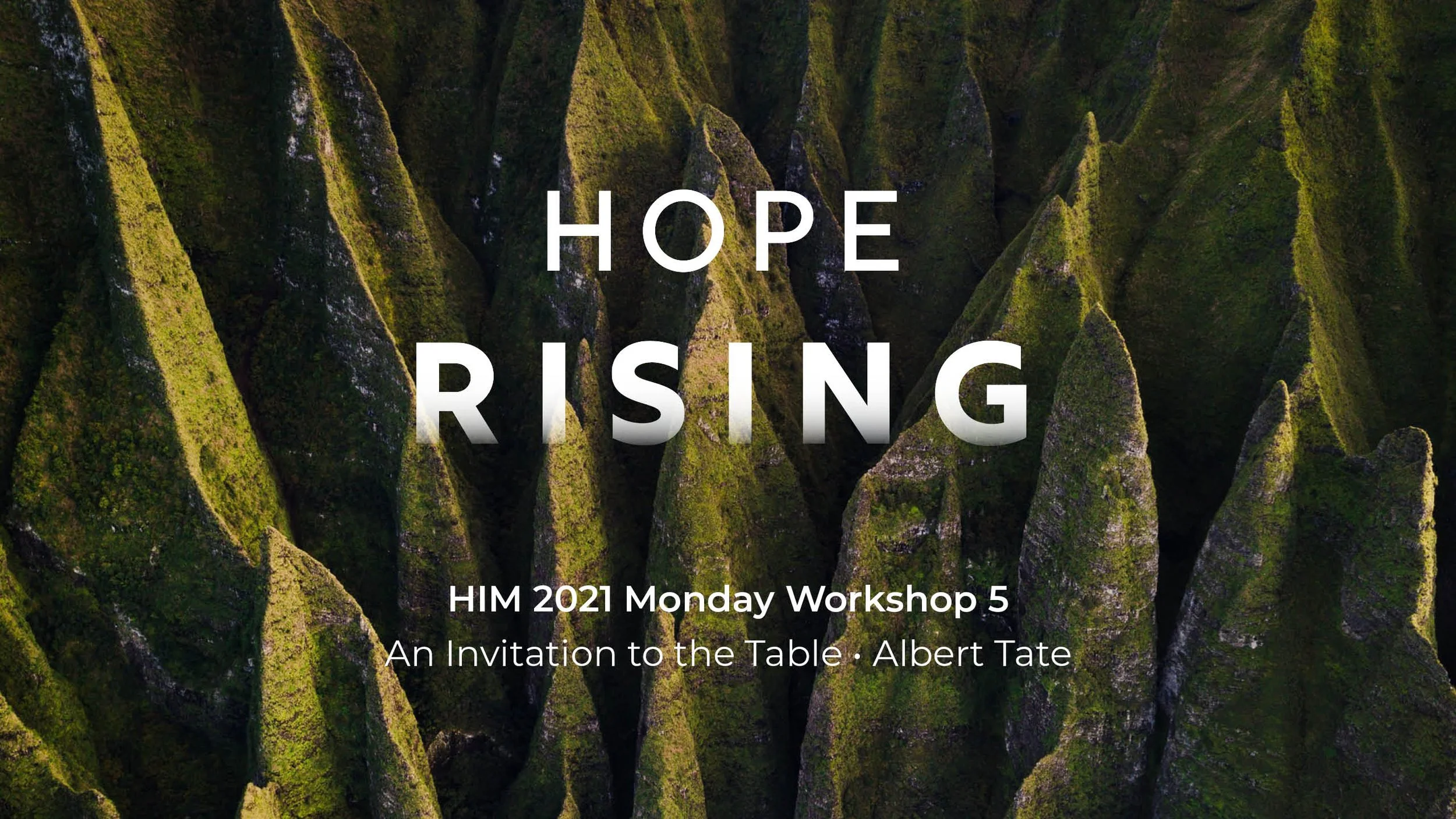 HIM 2021 Monday Workshop 5: An Invitation to the Table