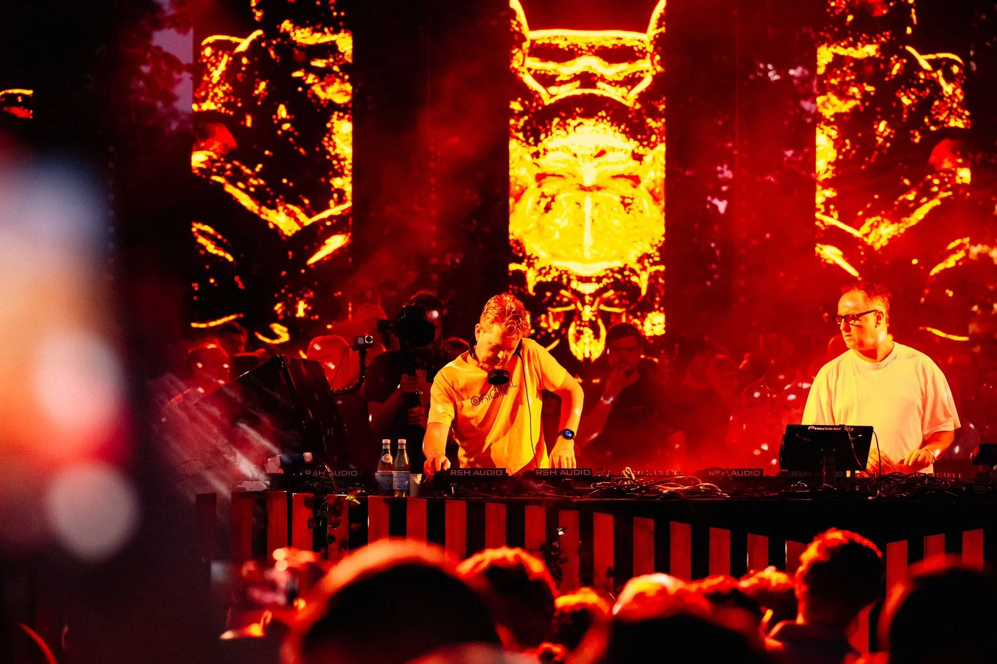 Main stage rig at Labyrinth Festival, Tofte Manor — lighting design in full flight