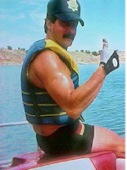 Sgt. Godoy water skiing Colorado