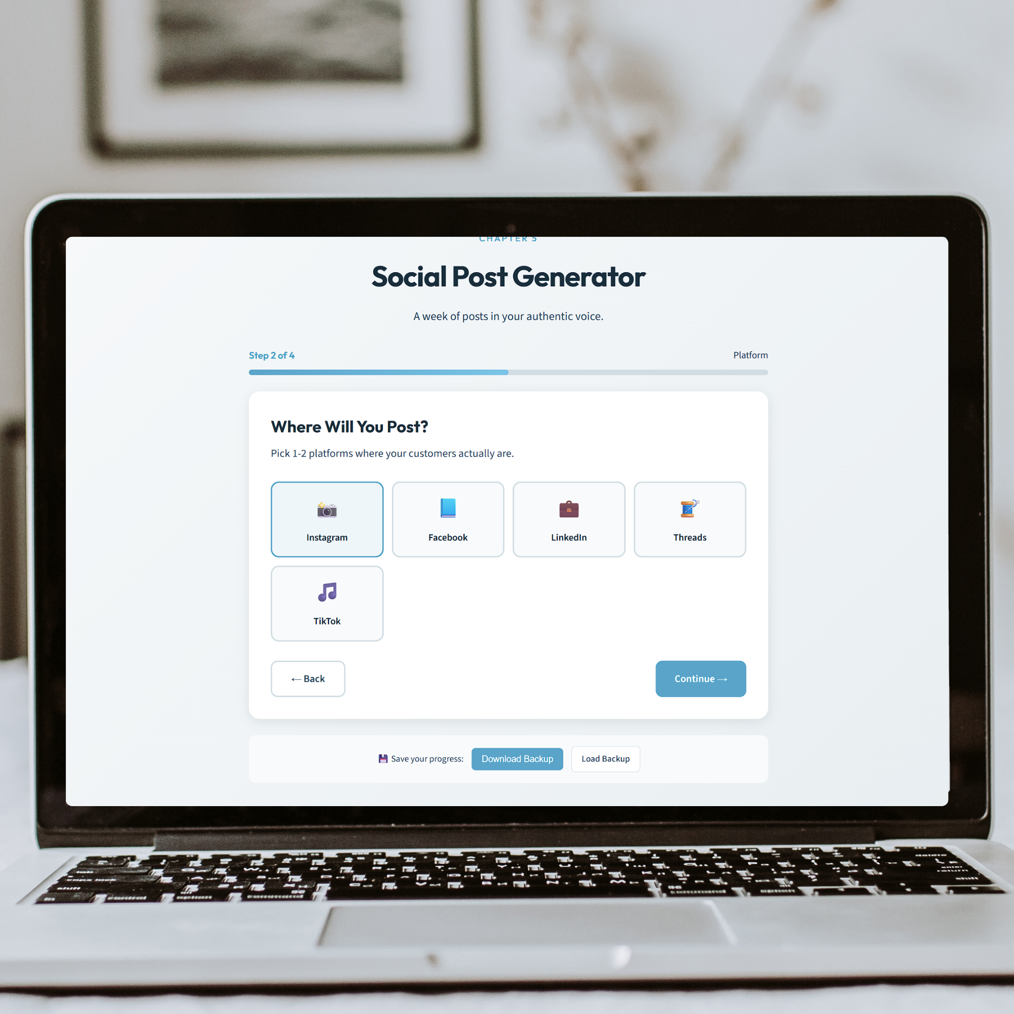 social-post-generator-step-2-platform-selection.png