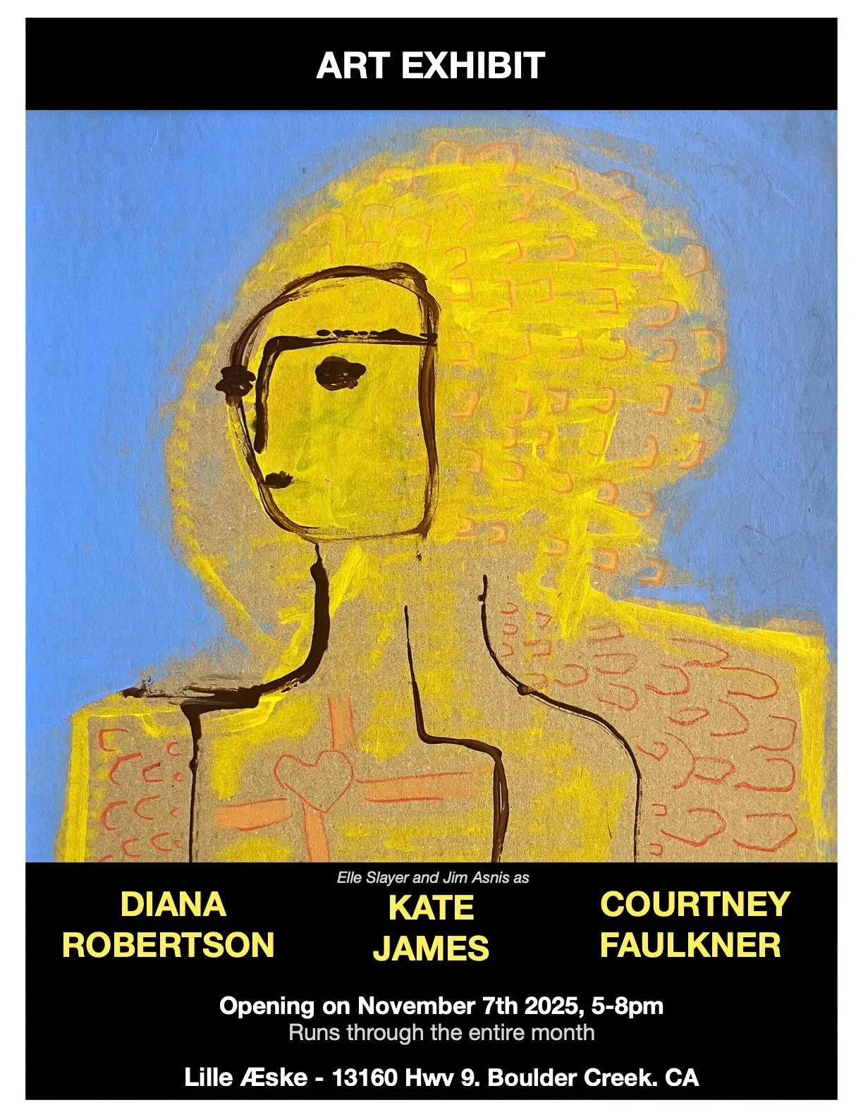 November Art Reception: Kate James, Diana Robertson, Courtney Faulkner