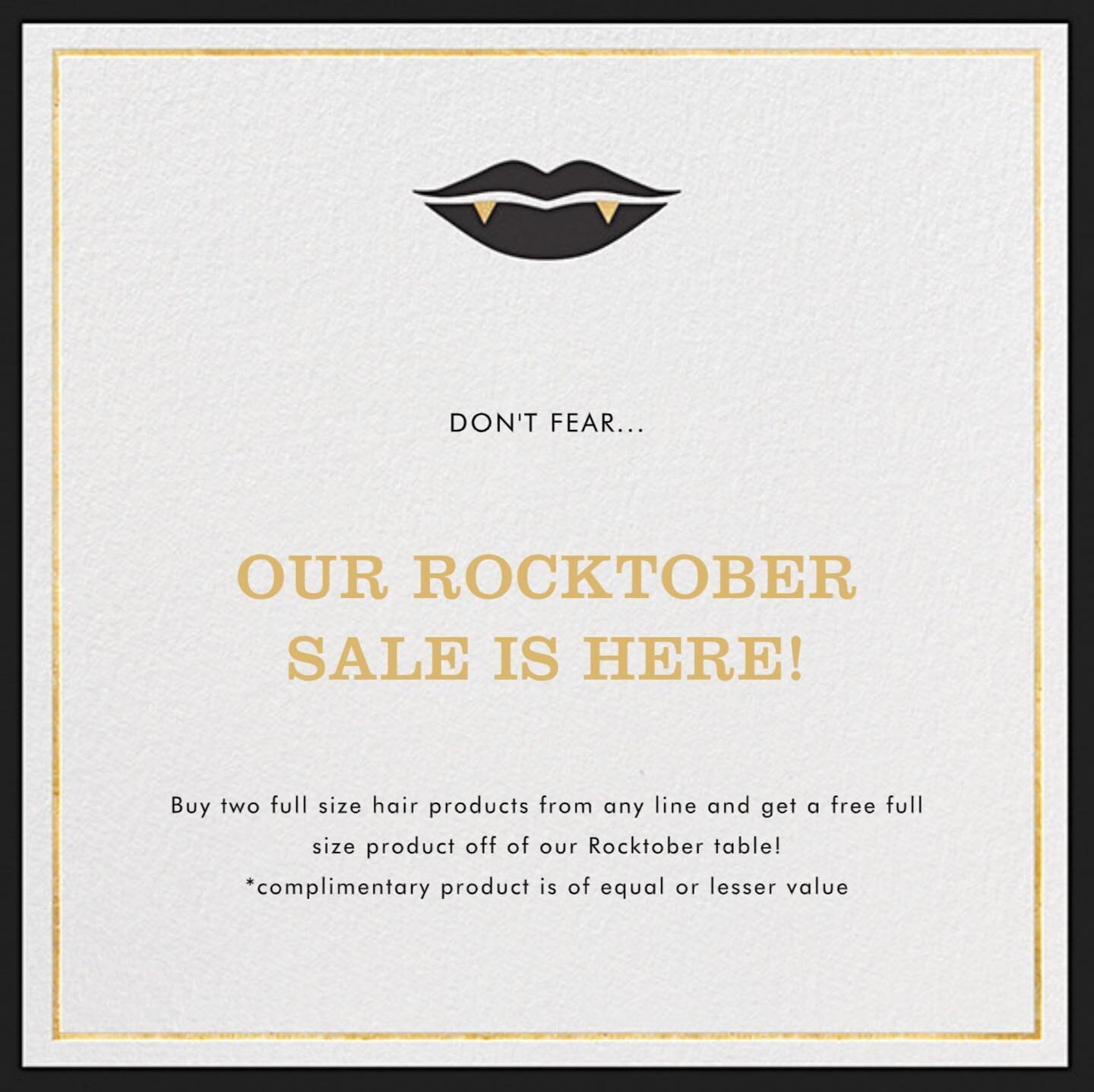 Don&rsquo;t fear&hellip; Rocktober is here! Stock up on your favorite products just in time for spooky season! 🖤🦇👻
&bull;
&bull;
&bull;

#GroveSalon #GreenAtGrove #GorgeousAtGrove #ShopLocalSalons #Albany #SolanoAve #ShopLocal #SalonLife #EastBayH