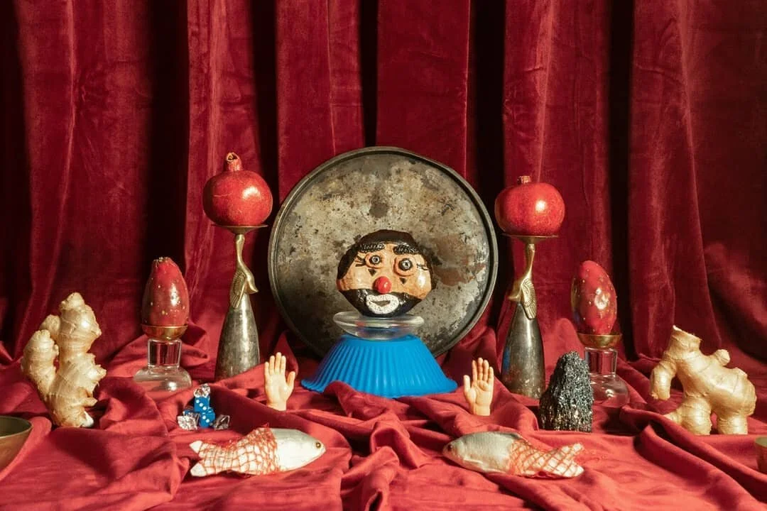 No.1: Clown Face/Ceppillin' by Maria Arroyo 

Some time ago, I had the pleasure of Creative Directing and Prop Styling a few scenes with fellow Artist and Creative Producer @kate.c.hodges for @slingshot_art an art studio and gallery supporting artist