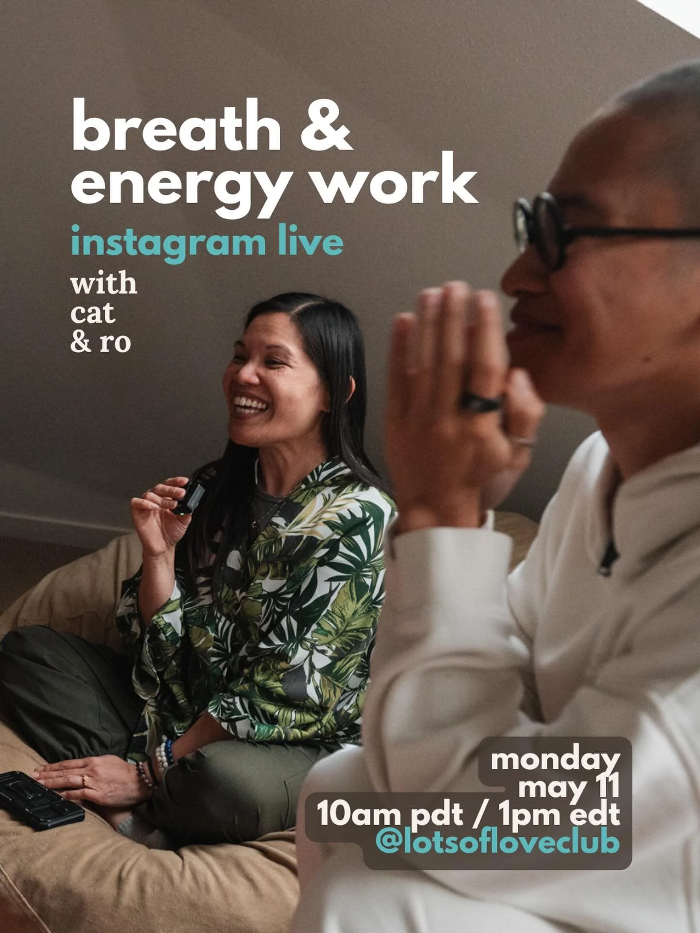 do you want to start your week off with a moment of inner peace? 🧘

if so, feel free to join @mysticalbutterfly_1111 &amp; @createwithro for a breath &amp; energy work sesh!

live on @lotsofloveclub&rsquo;s instagram.

monday, may 11.

10am pdt / 1p