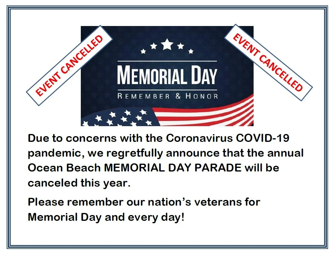 2020 Memorial Day Parade Cancellation
