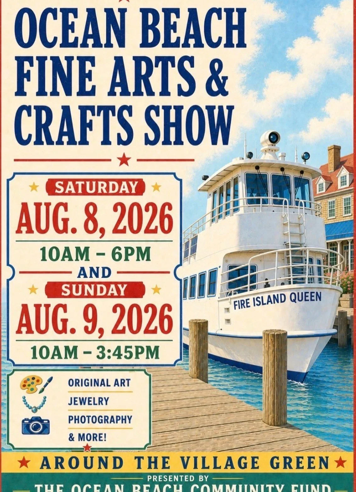 ARTS &amp; CRAFTS SHOW - 8/8 &amp; 8/9/2026 by OB Community Fund