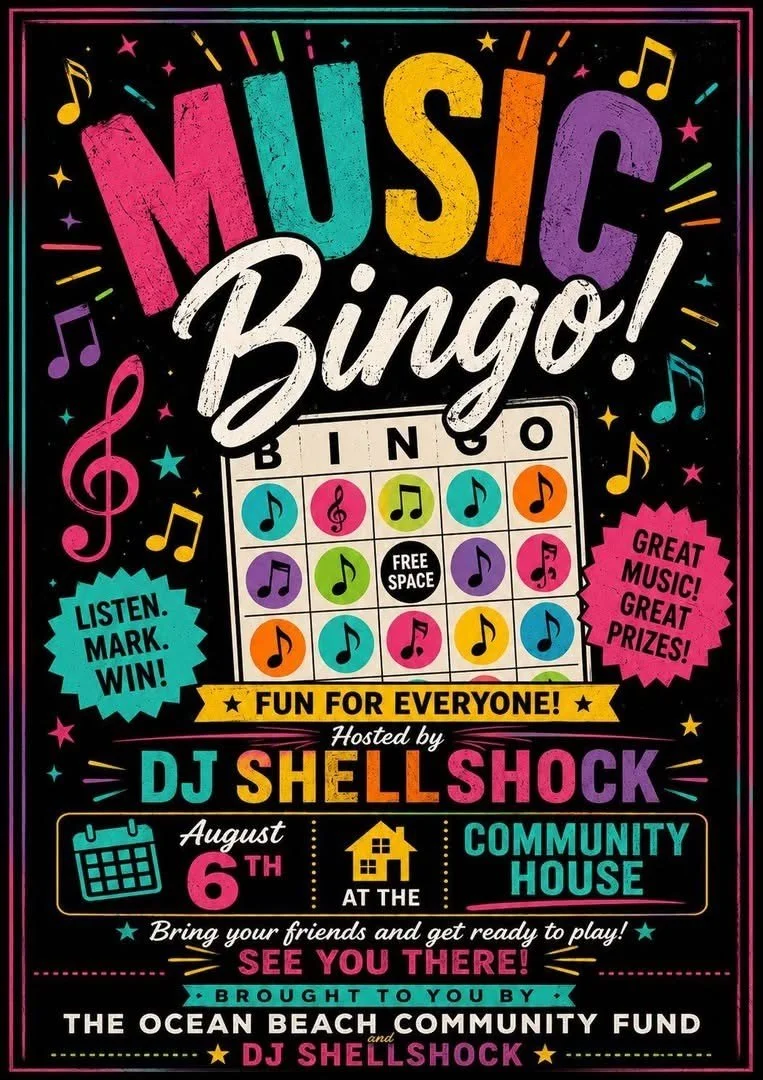 “Musical Bingo Night” - by OB Community Fund 8/6/2026