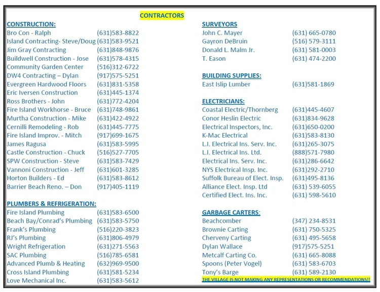 Business Directory — Village of Ocean Beach